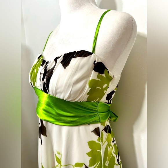 Y2K 90s Baby Doll Floral Leaves Fairy Asymmetrical Scarf Dress By Speechless - Picture 8 of 12